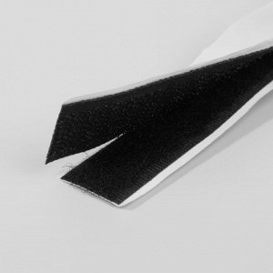 Липучка на клеевой основе, 20 мм x 100 ± 5 см, цвет чёрный