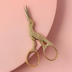 Ножницы для вышивания «Цапельки», 3,5&quot;, 9 см, цвет золотой