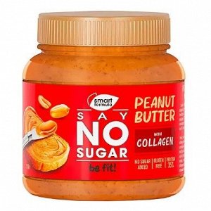 «Smart Formula», арахисовая паста Say No Sugar без сахара с коллагеном 35% протеина, 270 г