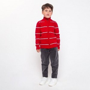 Джемпер для мальчика, цвет красный/цвет белый, рост, (6)
