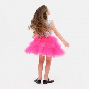 Платье для девочки с пайетками KAFTAN 28 (86-92), цвет ярко-розовый