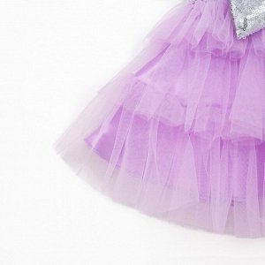 Платье для девочки с пайетками KAFTAN 34 (122-128), цвет лиловый