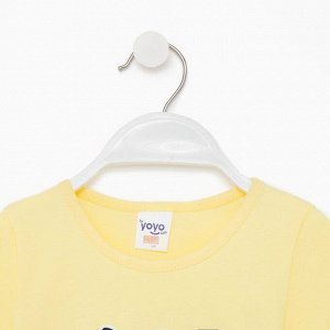 Комплект (футболка/лосины) для девочки, цвет желтый, рост 104