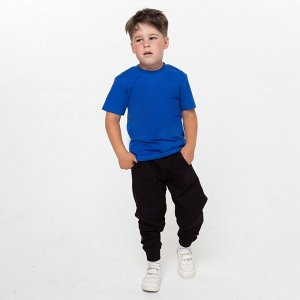 СИМА-ЛЕНД Комплект для мальчика (футболка, брюки), цвет синий/чёрный МИКС, рост