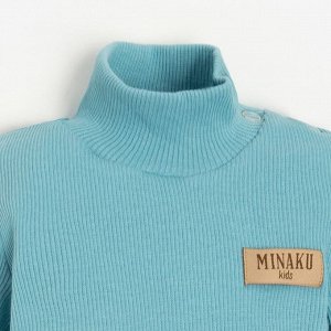 Боди-водолазка детская MINAKU, бирюзовое.