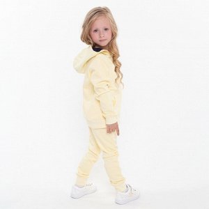 Костюм для девочки (толстовка, брюки), цвет жёлтый МИКС, рост, (4 года)
