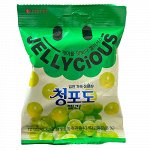 Мармелад жевательный &quot;JELLYCIOUS GREEN GRAPE&quot; вкус зелёного винограда 72г, 1/8/32