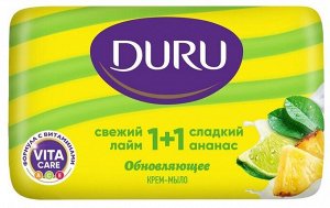 Дуру Крем-мыло 1+1 «Лайм-ананас», 80 г