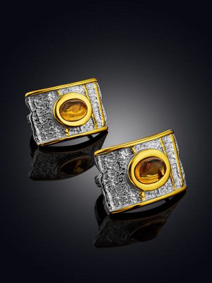 Серьги «Эритрея» из натурального золотистого янтаря