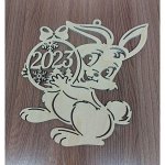 Елочная игрушка-раскраска Заяц 2023 (одинарная игрушка)