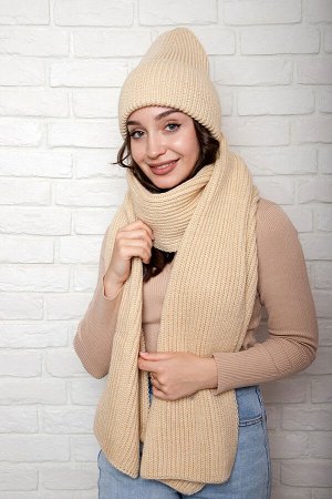 Женская комплект шапка и шарф