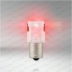 Лампа светодиодная Osram LEDriving SL P21W (BA15s, S25), 12В, 1.4Вт (соответствует 21Вт), красная, комплект 2 шт, арт. 7506DRP-02B