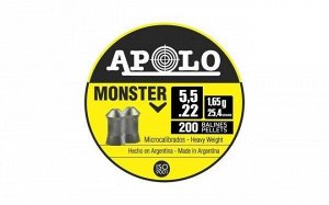 Пуля пневм. APOLO "Monster", для винт., 5,5 1.6 гр. (200 шт.)