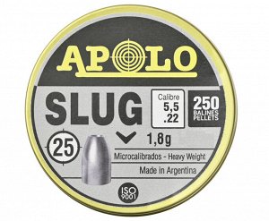 Пуля пневм. APOLO "Slug", для винт., 5,5 1.8 гр. (250 шт.)
