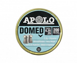 Пуля пневм. APOLO "Domed", для винт., 6.35 2.2 гр. (200 шт.)