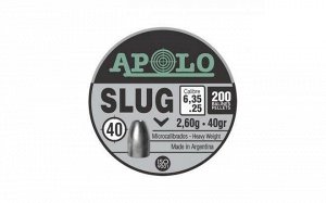 Пуля пневм. APOLO "Slug", для винт., 6.35 2.6 гр. (200 шт.)