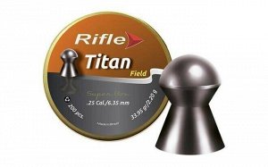 Пуля пневм. RIFLE Field Series Titan 6,35 мм. 2,2 гр. (200 шт. в банке)