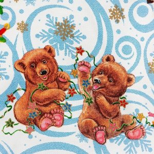 Скатерть новогодняя Этель ""Новогодняя сказка""150х180см +/-3см с ГМВО, хл100%