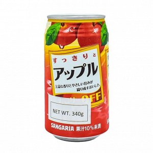 SANGARIA Напиток б/а газированный со вкусом яблока Sukkiri, 340 мл.,24шт., ж/бан. Арт-15709