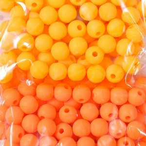 Бусины для творчества пластик "Оранж" матовые набор 4 цвета х 20 гр