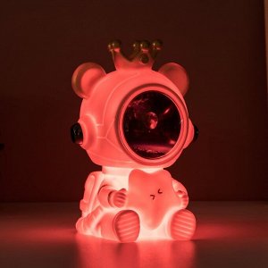 Ночник-увлажнитель Мишка со звездой LED USB белый 12х12х16,5 см