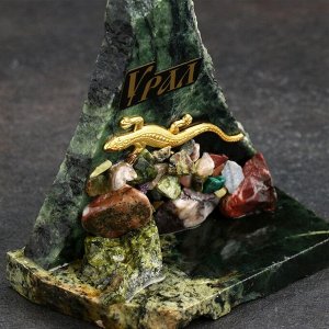 Фигурка настольная «Ящерица», скол с камнями, малый, МИКС