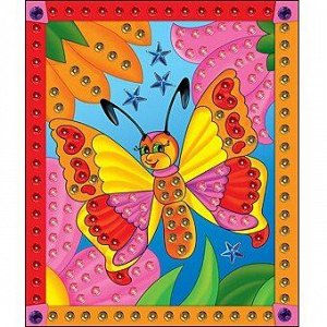 Набор для творчества Мозаика из пайеток А4 Бабочка М-4343