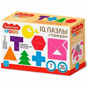 Игра головоломка IQ Пазлы + танграм серии Baby Toys wood 04311