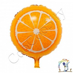 Шар воздушный фольгированный Фигура, Апельсин в разрезе, 1 шт (18''/46 см)
