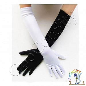 длинные Белые перчатки, 52 см, спандекс