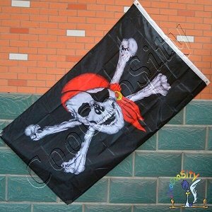 флаг Пиратский, Веселый Роджер, 150х90 см