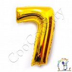 Шар фигура, Цифра 7, золото, 1 шт. (32&#039;&#039;/69х49 см)