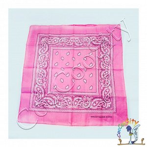 платок-бандана Ковбой, светло-розовая, 55х55 см