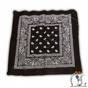 платок-бандана Ковбой, черная, 55х55 см