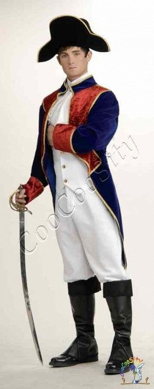 Костюм Наполеона Бонапарта р-р M, качество LUX (треуголка, пиджак, жабо, жилет и трико)