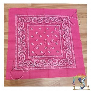 платок-бандана Ковбой, темно-розовая, 55х55 см