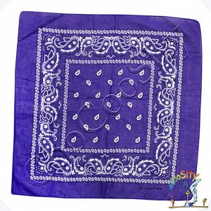 платок-бандана Ковбой, фиолетовый, 55х55 см