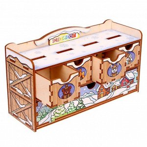 Игровой набор «Сортер - комодик. Новый год», 32 фишки
