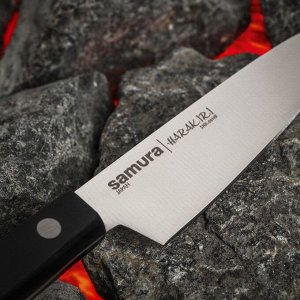 Нож кухонный Samura HARAKIRI, для овощей, лезвие 10 см, чёрная рукоять