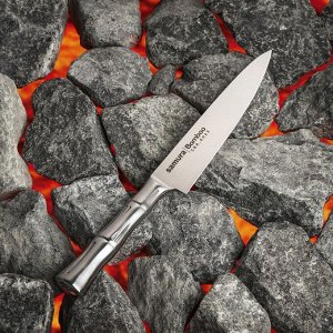 Нож кухонный Samura BAMBOO, универсальный, лезвие 15 см, стальная рукоять