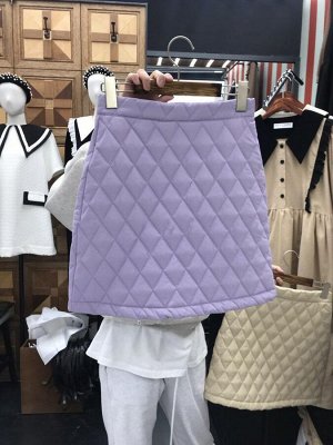 Женская короткая юбка с замком, цвет фиолетовый