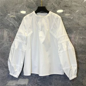 Женская рубашка с длинными рукавами, цвет белый
