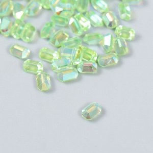 Декор для творчества пластик "Вытянутый кристаллик" набор 60 шт зелёный 0,8х0,6 см