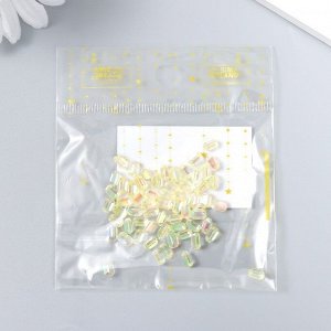 Декор для творчества пластик "Вытянутый кристаллик" набор 60 шт жёлтый 0,8х0,6 см