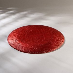 Тарелка «Фейерверк», d=28 см, цвет красный