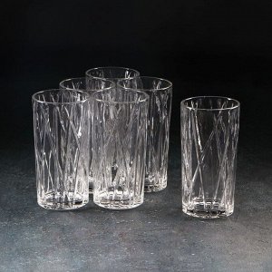 Стаканы стеклянные «Фрост», 350 мл, 7,5?14,5 см, 6 шт