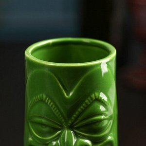 Тики-бокал керамический «Аиту», 682 мл, цвет зелёный