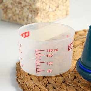 Контейнер для хранения сыпучих продуктов с дозатором, 2 кг, 17?10,5?29 см, пластик, прозрачный