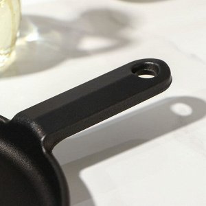 Сковорода блинная чугунная «Круг», d=18 см, чугунная ручка