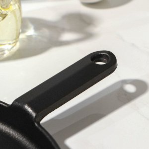 Сковорода блинная чугунная «Круг», d=24 см, чугунная ручка